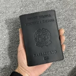 Etuis pour passeport italien en cuir, porte-passeport de voyage – Image 2