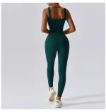 Combinaison de fitness sans couture, avec bretelles, sans manches, respirante, séchage rapide – Image 9