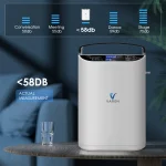 Concentrateur d’oxygène portable 5l/min, à débit pulsé et réglable, méthode PSA, avec batterie integrée et sac de transport – Image 2