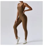 Combinaison de fitness sans couture, avec bretelles, sans manches, respirante, séchage rapide – Image 6