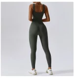 Combinaison de fitness sans couture, avec bretelles, sans manches, respirante, séchage rapide – Image 17