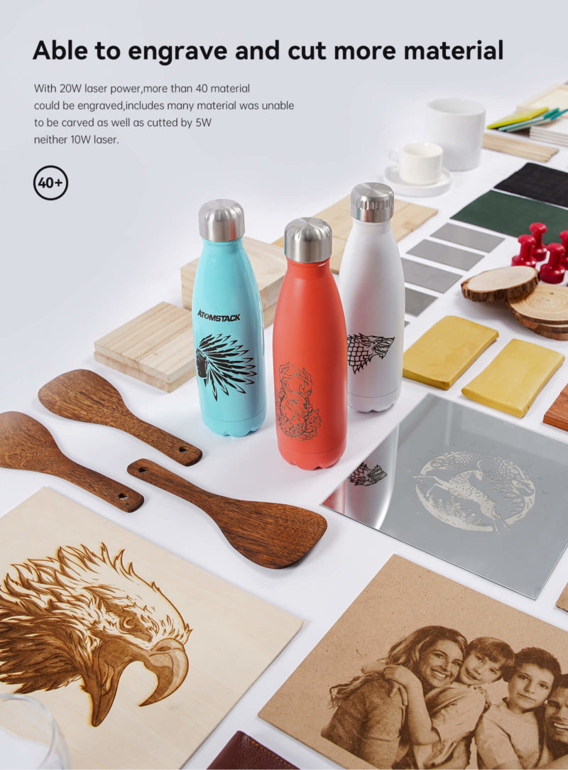 Graveur laser CNC, ATOMSTACK S20 Pro, 130W, kit pour découpe et gravure, support hors ligne – Image 19