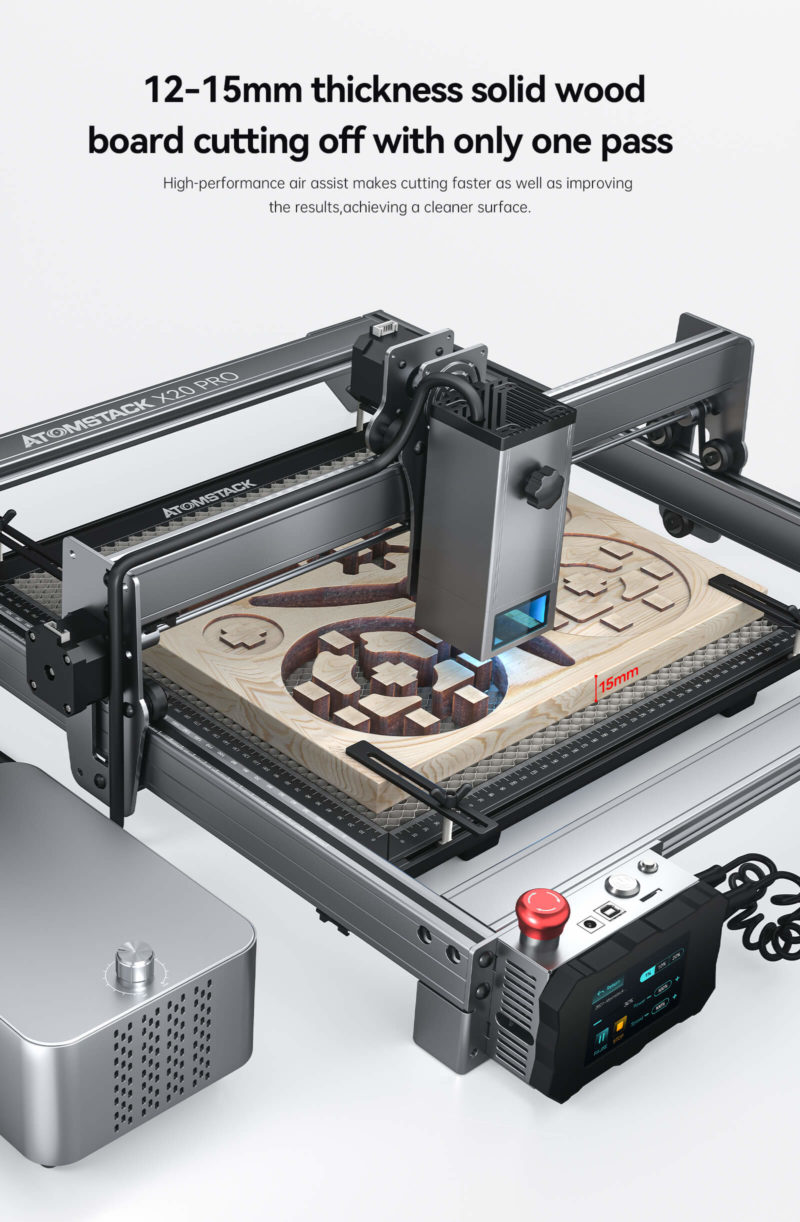 Graveur laser CNC, ATOMSTACK S20 Pro, 130W, kit pour découpe et gravure, support hors ligne – Image 4