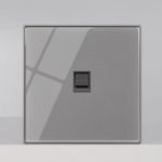 Interrupteur d’éclairage de luxe à bouton-poussoir, en verre trempé, Rj45, TV, Type 86, gris – Image 7