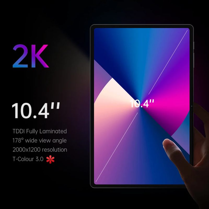 Tablette Android 13, écran IPS 10.4", 2000x1200, 8 Go de RAM, 128 Go de ROM, avec emplacement carte SIM 4G LTE – Image 8