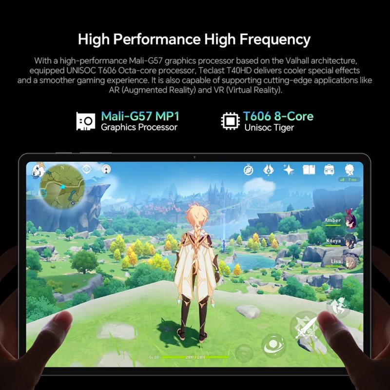 Tablette Android 13, écran IPS 10.4", 2000x1200, 8 Go de RAM, 128 Go de ROM, avec emplacement carte SIM 4G LTE – Image 6