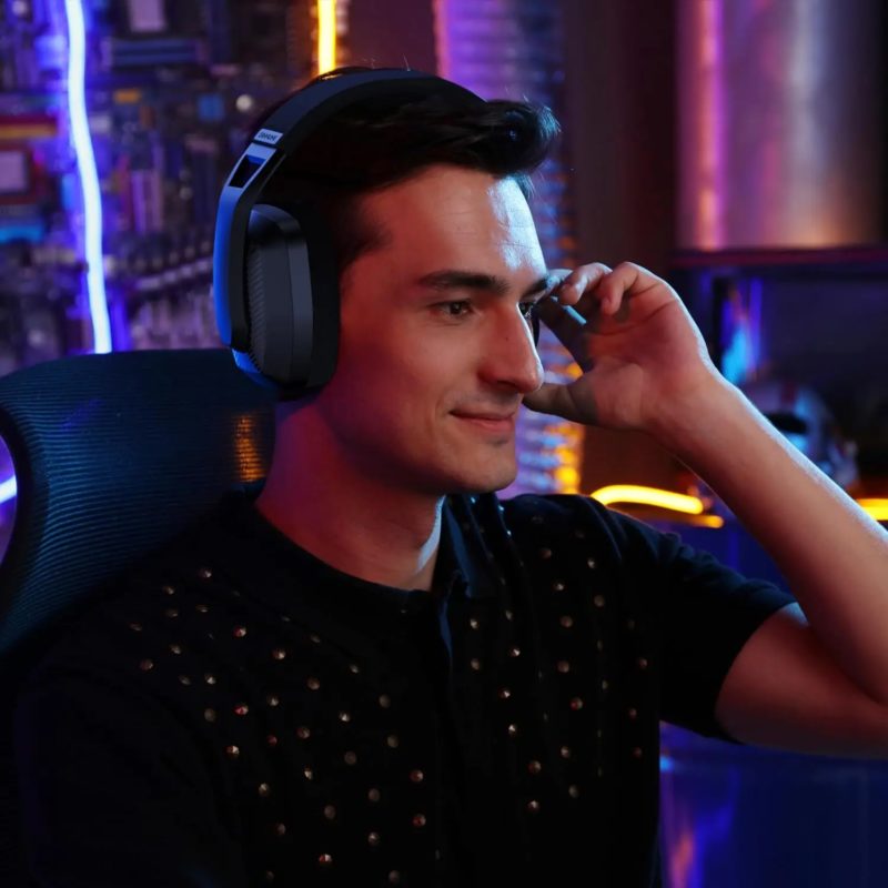 Casque de jeu sans fil avec microphone rabattable, 2.4G, Bluetooth, pour PC, PS4 et PS5 – Image 2