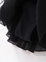 Costume de patinage artistique pour enfant, sans manches, maille transparente et strass – Image 11