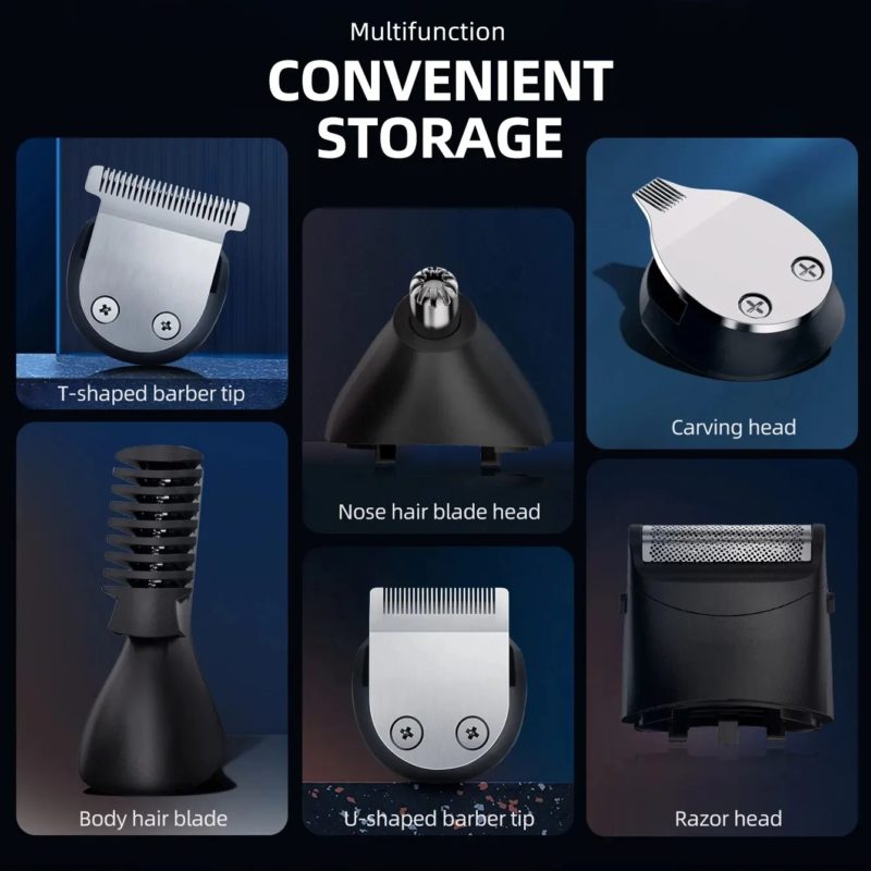 Tondeuse à cheveux et barbe de précision KK-9001T, 11 en 1, étanche, rechargeable – Image 2