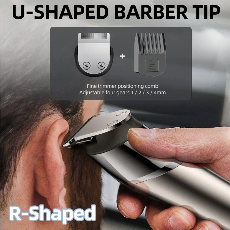 Tondeuse à cheveux et barbe de précision KK-9001T, 11 en 1, étanche, rechargeable – Image 4
