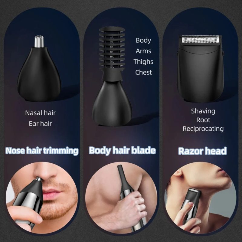 Tondeuse à cheveux et barbe de précision KK-9001T, 11 en 1, étanche, rechargeable – Image 6