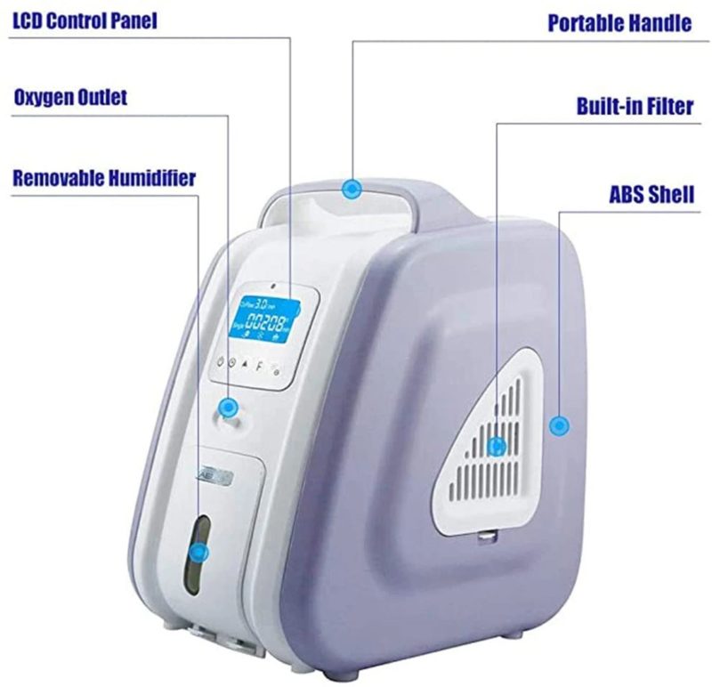 173100-c9dp4t.jpg Concentrateur d’oxygène portable de 2 à 9L, atomisation réglable, haute pureté 93% ± 3%, faible bruit – Image 5