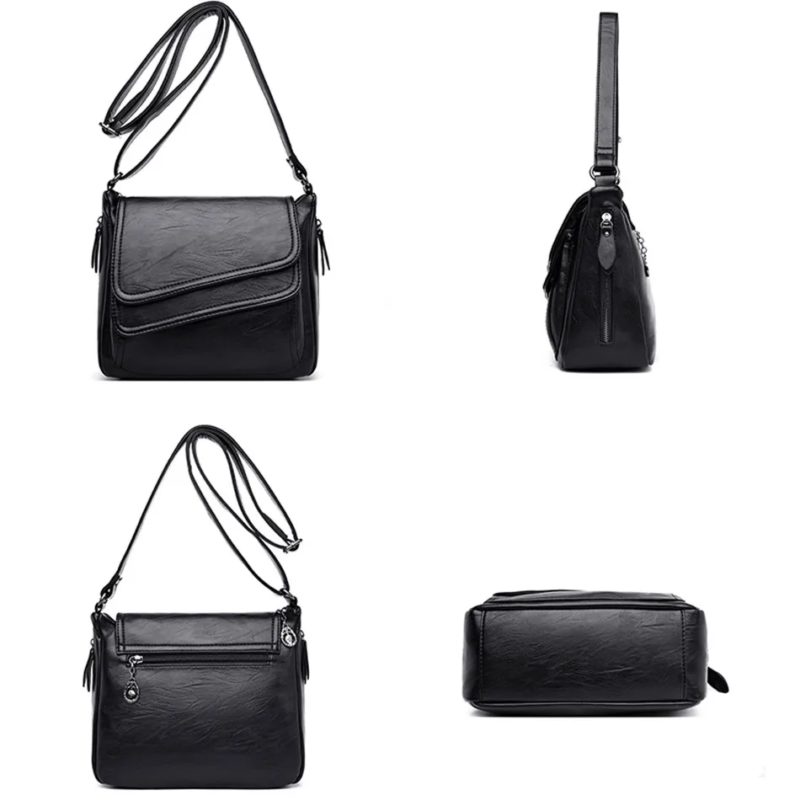 Sacs à bandoulière en cuir, multi-poche, pratique et moderne – Image 3