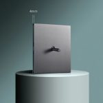 Interrupteur d'éclairage en acier inoxydable, à bouton levier, Rj45, TV, Type 86, gris – Image 2