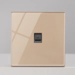 Interrupteur d’éclairage de luxe à bouton-poussoir, en verre trempé, Rj45, TV, Type 86, Or – Image 13