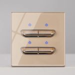 Interrupteur d’éclairage de luxe à bouton-poussoir, en verre trempé, Rj45, TV, Type 86, Or – Image 11