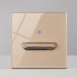 Interrupteur d’éclairage de luxe à bouton-poussoir, en verre trempé, Rj45, TV, Type 86, Or – Image 8