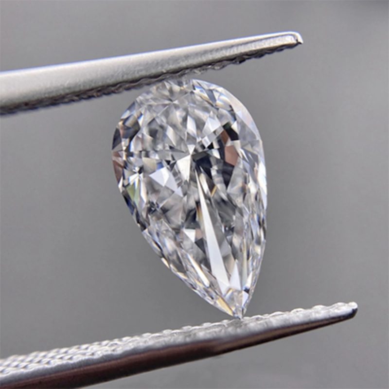 Pierre précieuse Moissanite, taille poire de 0,1 à 13 ct, couleur D VVS1, avec certificat GRA – Image 2
