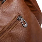 Sac à bandoulière en cuir, de grande capacité, style vintage, décontracté et pratique – Image 12