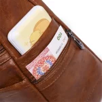 Sac à bandoulière en cuir, de grande capacité, style vintage, décontracté et pratique – Image 10