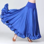 Jupe longue de danse latine, taille haute, Flamenco – Image 5