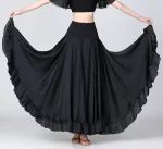Jupe longue de danse latine, taille haute, Flamenco – Image 4