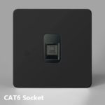 Interrupteur d’éclairage en acier inoxydable, à bouton-poussoir, 2 voies, Rj45, TV, Type 86, noir – Image 10