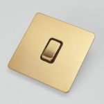 Interrupteur d’éclairage en acier inoxydable, à bouton-poussoir, 2 voies, Rj45, TV, Type 86, Or