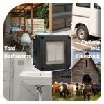 Interrupteur d’éclairage à bouton-poussoir, étanche IP66, 2 voies, pour extérieur, camping car – Image 2