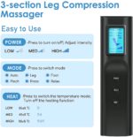 Masseur de jambes à compression d'air, rechargeable, 3 intensités et 6 modes – Image 8