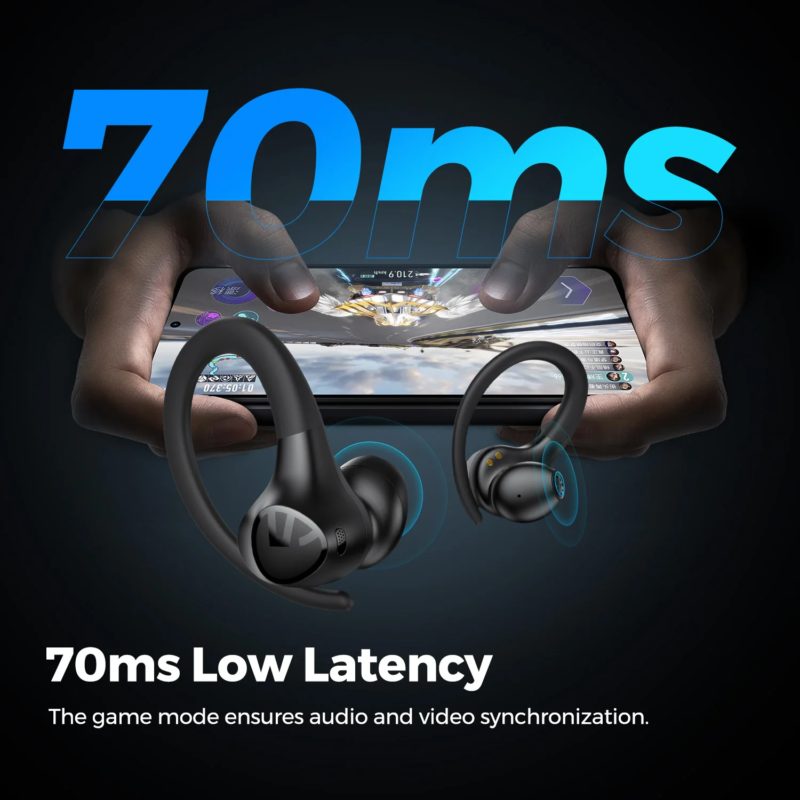 174225-srusi2.jpg Écouteurs sans fils, Soundpeats Wings 2, Bluetooth 5.3, étanches, avec crochet d'oreille, 30 heures d'autonomie – Image 6