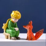 Figurine en résine, Le Petit Prince, Renard et la Rose, artisanat, décoration – Image 4
