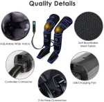 Masseur de jambes à compression d'air, rechargeable, 3 intensités et 6 modes – Image 2