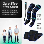 Masseur de jambes à compression d'air, rechargeable, 3 intensités et 6 modes – Image 4