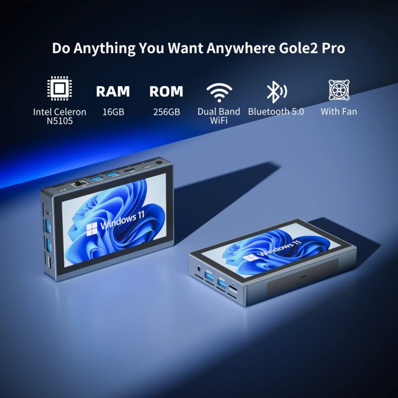 Tablette PC industrielle Higole Gole 2 Pro, Intel N5095, Windows 11, écran tactile 5.5", 16 GB, 256 GB – Image 2