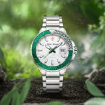 Montre mécanique, mouvement automatique, en acier inoxydable, verre Saphir