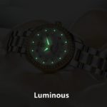 Montre mécanique en acier inoxydable, étanche, verre Saphir, diamant de luxe – Image 6