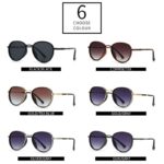 Lunettes de soleil pilote rétro en métal, nuances dégradées, UV400 – Image 4