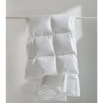 Couette en duvet d'oie 140 x 200 cm, tissu 100% coton égyptien, couette douce et moelleuse, 4 saisons – Image 4
