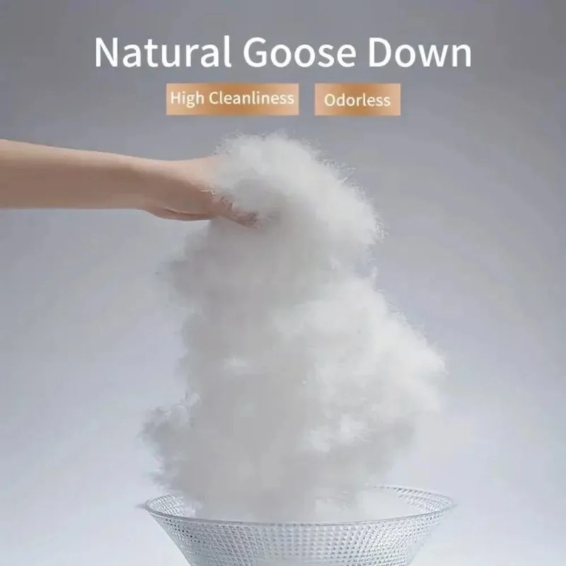 Couette en duvet d'oie 140 x 200 cm, tissu 100% coton égyptien, couette douce et moelleuse, 4 saisons – Image 5