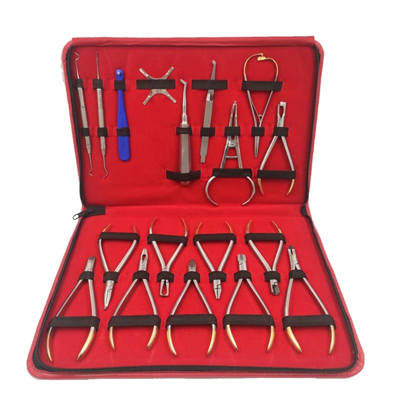 Ensemble d'outils orthodontiques dentaires, kit d'outils de dentiste, 18 pièces – Image 1