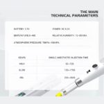 Injecteur d'anesthésie dentaire portable sans fil, indolore, actionnable, écran LCD, aspiration arrière – Image 6