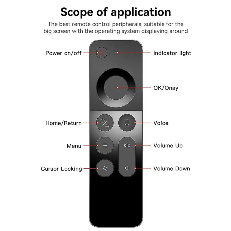 175488-uruyre.jpg Télécommande sans fil W3, 2.4G, Voice Air, mini clavier, Android, PC – Image 4