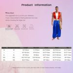 Costume de prince arabe pour homme avec ceinture, combinaison en satin, déguisement – Image 6