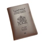 Etuis pour passeport, Royaume du Maroc en cuir, porte-passeport de voyage