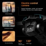 Drone K12 Max à moteur sans balais, écran et caméra HD 4K, évitement d'obstacles et pliable – Image 4