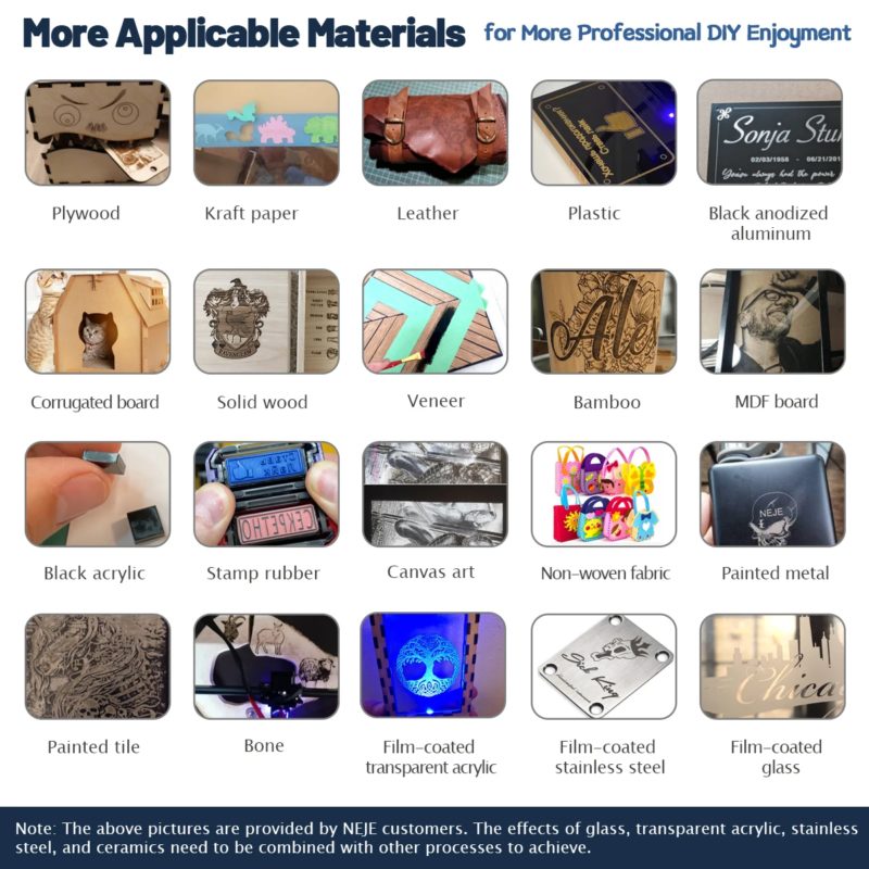 Graveur laser portable NEJE 3, CNC de découpe de précision 0.075mm, zone de travail 170 x 170 mm – Image 6