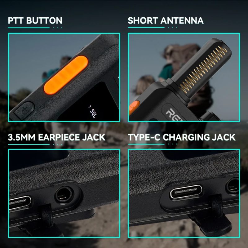 Lot de 6 talkie walkie avec écouteurs et dock de charge B63S, PMR 446, équipement professionnel – Image 2