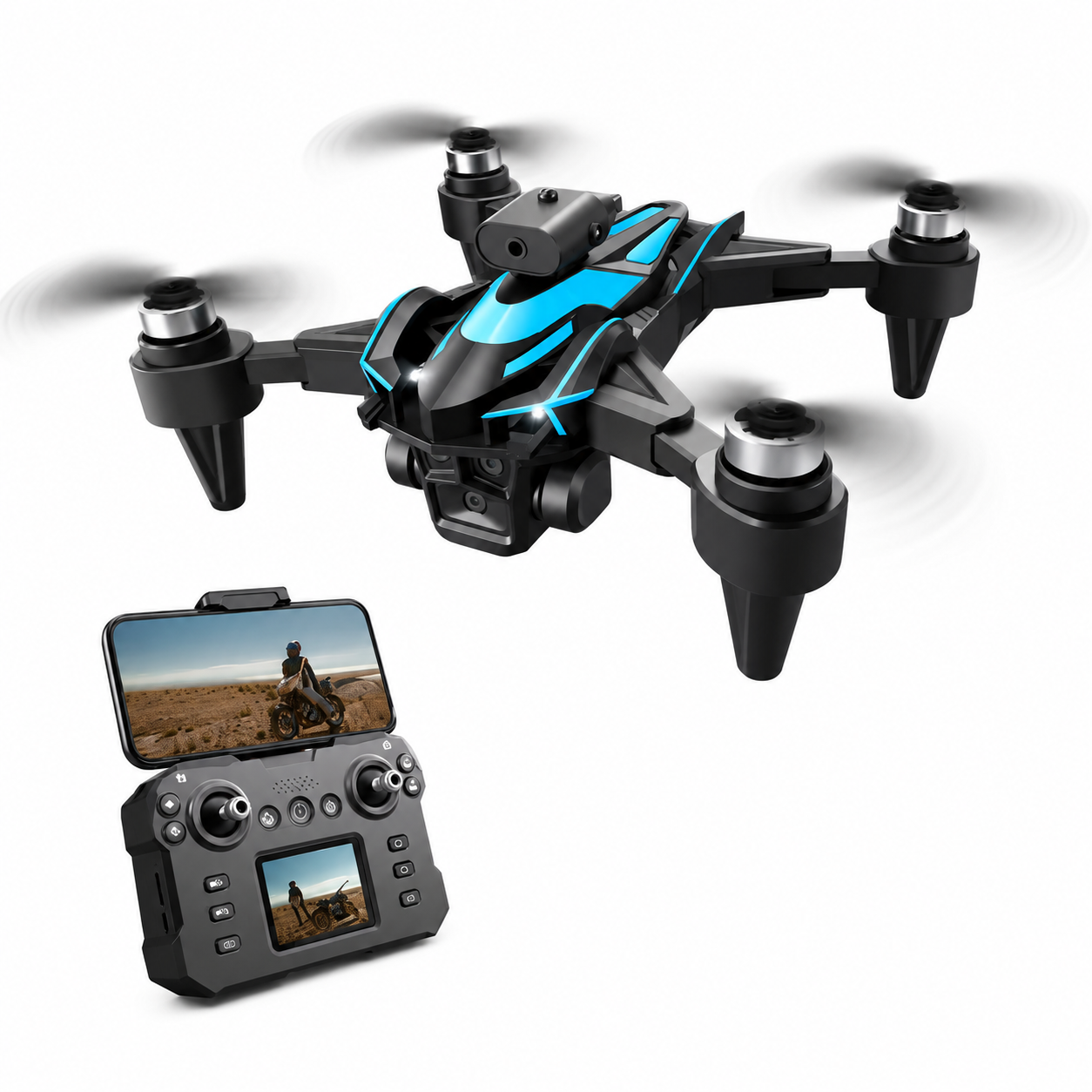 K12 MAX – Drone pliable brushless avec télécommande à écran, caméra HD et évitement d’obstacles