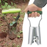 Planteuse en métal, bulbes, graines, outil de plantation avec marquage de profondeur